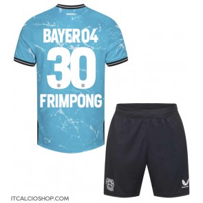 Bayer Leverkusen Jeremie Frimpong #30 Terza Maglia Bambino 2023-24 Manica Corta (+ Pantaloni corti)